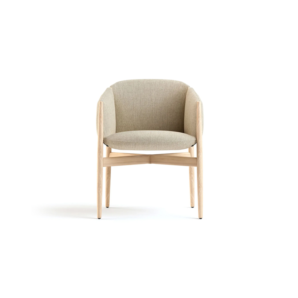 Upholstered fabric chair