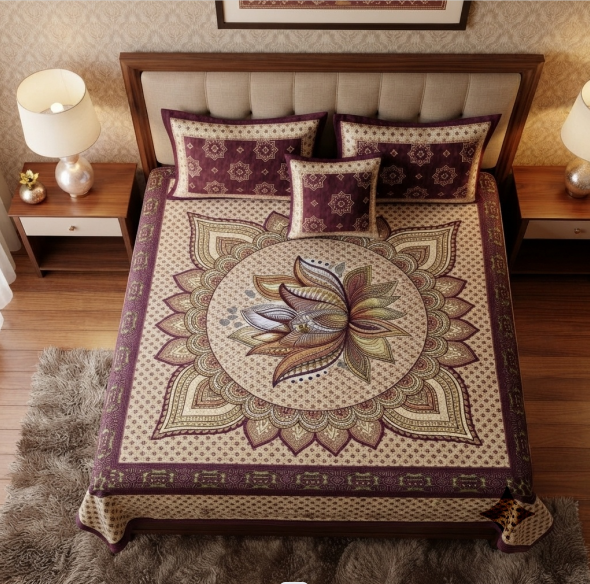 4pcs Jacquard bedsheet set