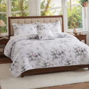 Feather Gold Collection – 5-Piece Quilted Bedspread Set